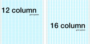 12 and 16 column grid system